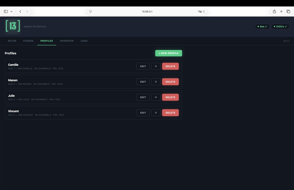 Faderr13 admin — musician profiles